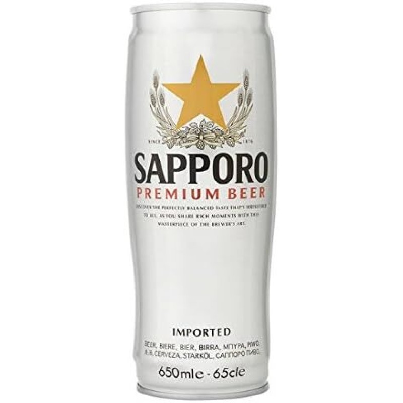 Sapporo Premium Japanese Beer 650Ml 
