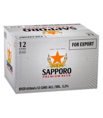 Sapporo Premium Japanese Beer 650Ml ( 12 Pack )