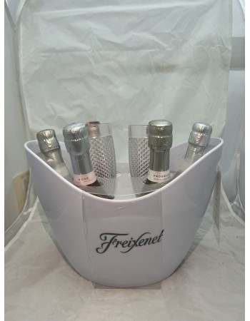 Freixenet Prosecco Ice Bucket With 2 Flute Glasses Gift Set 6 x 20cl