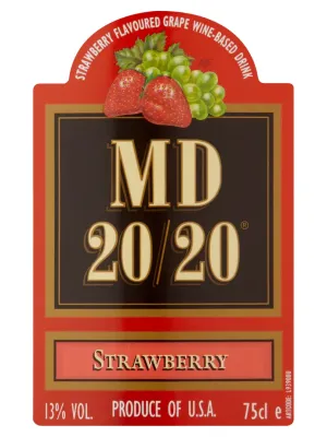 MD 20/20 Strawberry Flavoured Wine – 70 cl, 13% ABV