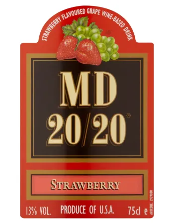 MD 20/20 Strawberry Flavoured Wine – 70 cl, 13% ABV