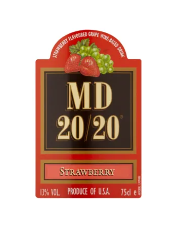 MD 20/20 Strawberry Flavoured Wine – 70 cl, 13% ABV