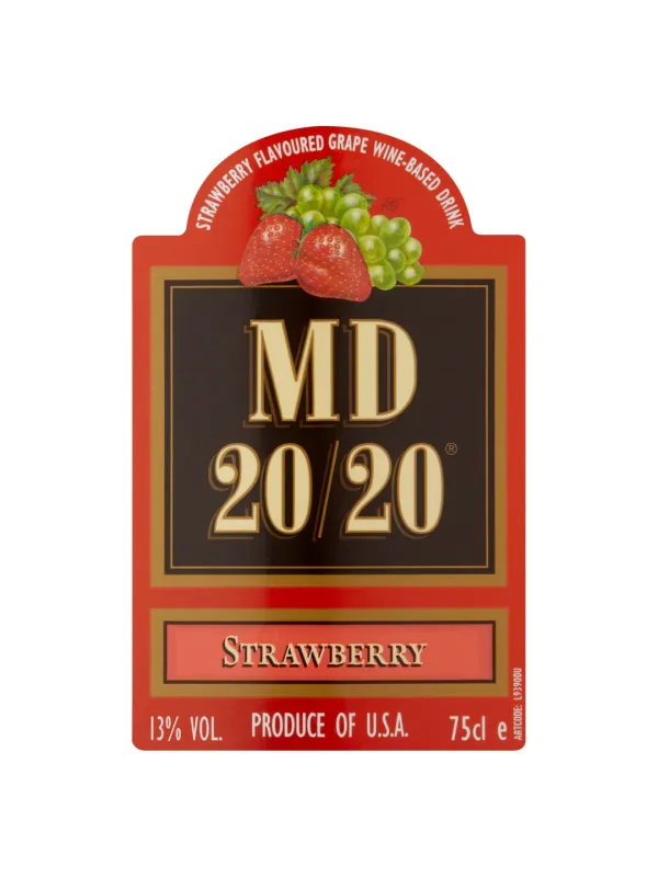 MD 20/20 Strawberry Flavoured Wine – 70 cl, 13% ABV MD 20/20 Strawberry Flavoured Wine – 70 cl, 13% ABV