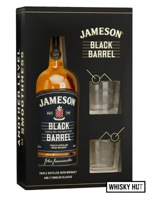 Jameson Black Barrel Irish Whiskey 70cl - Gift Pack with 2 Glasses Jameson Black Barrel Irish Whiskey 70cl - Gift Pack with 2 Glasses
