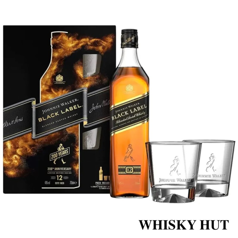 Johnnie Walker Black Label 200th Anniversary Limited Edition Gift Pack 70cl