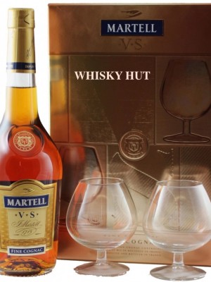 Martell VS Fine Cognac Gift Set 70cl with Two Snifter Glasses Martell VS Fine Cognac Gift Set 70cl with Two Snifter Glasses