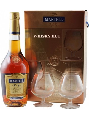 Martell VS Fine Cognac Gift Set 70cl with Two Snifter Glasses Martell VS Fine Cognac Gift Set 70cl with Two Snifter Glasses