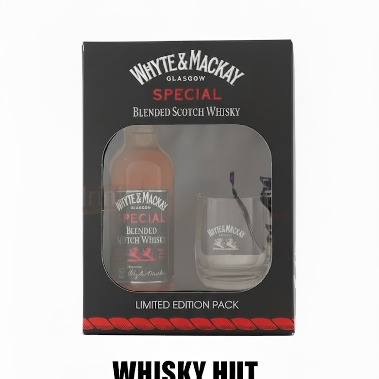 Whyte & Mackay Special Blended Scotch Whisky 35cl - Gift Set with 2 Glasses