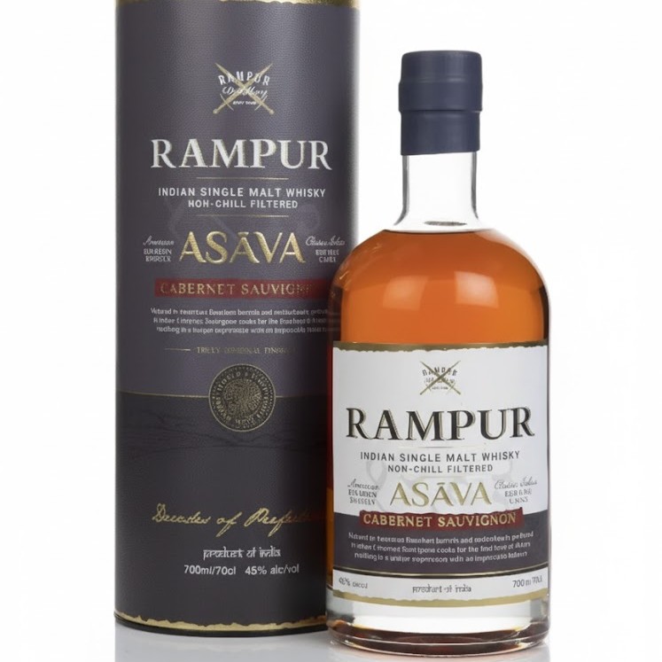 Rampur Asāva Indian Single Malt Whisky 70cl - Indian Cabernet Sauvignon Finish