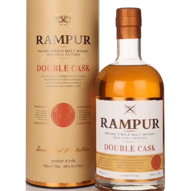 Rampur Double Cask Indian Single Malt Whisky 70cl - Tropical Aged
