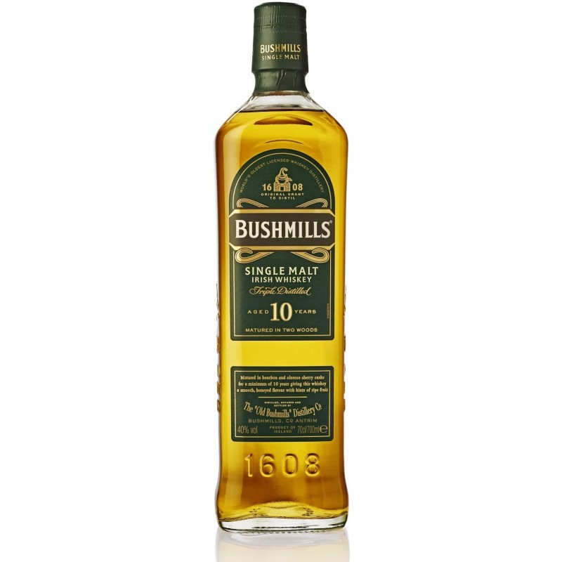 Bushmills 10 Year Old Irish Malt Whisky (70cl, 40%)
