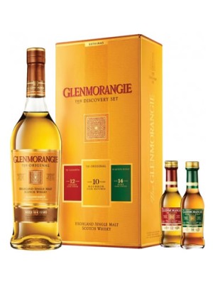 Glenmorangie The Discovery Set 70 cl With 2 Glenmorangie Miniatures Gift Pack ( Original Label ) Hard To Find Glenmorangie The Discovery Set 70 cl With 2 Glenmorangie Miniatures Gift Pack ( Original Label ) Hard To Find