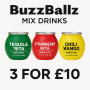 buzz ballz mix drinks 3x200ML ( 3 main flavours only ) 