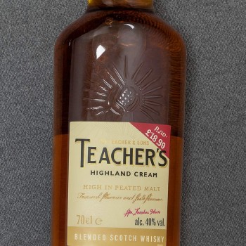 Teacher's Whisky Highland Cream Blended Scotch 70cl Price Marked £18.99