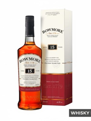 Bowmore 15 Year Old Single Malt Scotch 70cl - Deep Sherry Finish Bowmore 15 Year Old Single Malt Scotch 70cl - Deep Sherry Finish