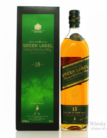 Johnnie Walker Green Label 15 Year Old Blended Malt Whisky 70cl ( Old Label )