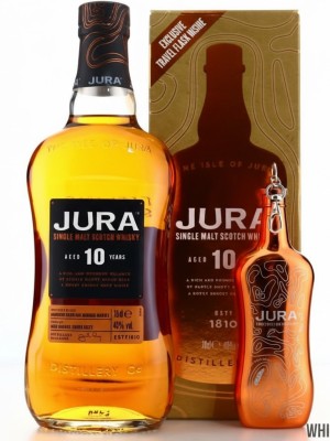 Jura 10 Year Old Single Malt Whisky 70cl - Exclusive Hip Flask Gift Set Jura 10 Year Old Single Malt Whisky 70cl - Exclusive Hip Flask Gift Set