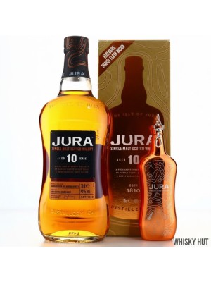 Jura 10 Year Old Single Malt Whisky 70cl - Exclusive Hip Flask Gift Set Jura 10 Year Old Single Malt Whisky 70cl - Exclusive Hip Flask Gift Set